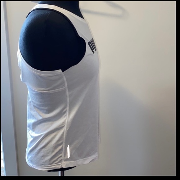 Puma Logo Cross Back Sleeveless T-Shirt - Picture 2 of 5